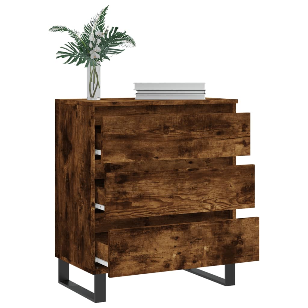 vidaXL Buffet Chêne fumé 60x35x70 cm Bois d'ingénierie