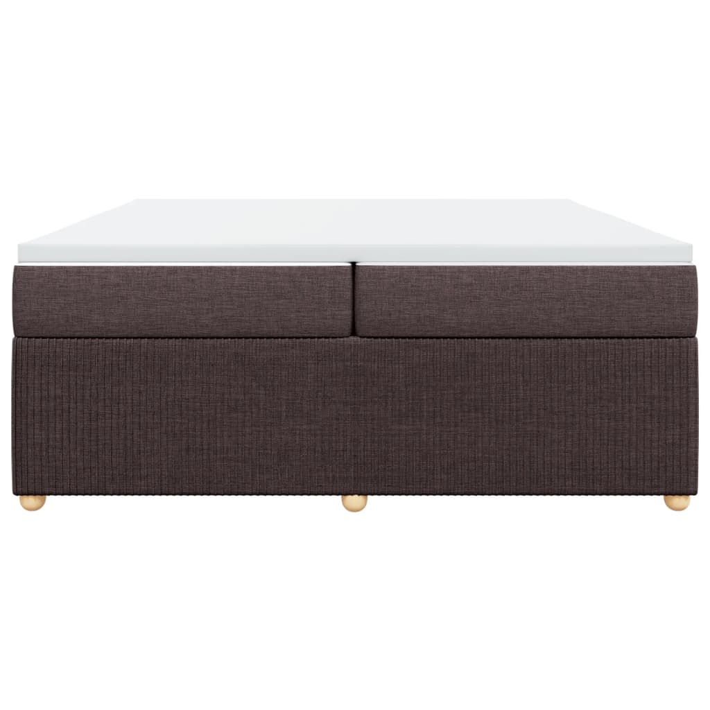 vidaXL Sommier à lattes de lit avec matelas Marron foncé 200x200 cm