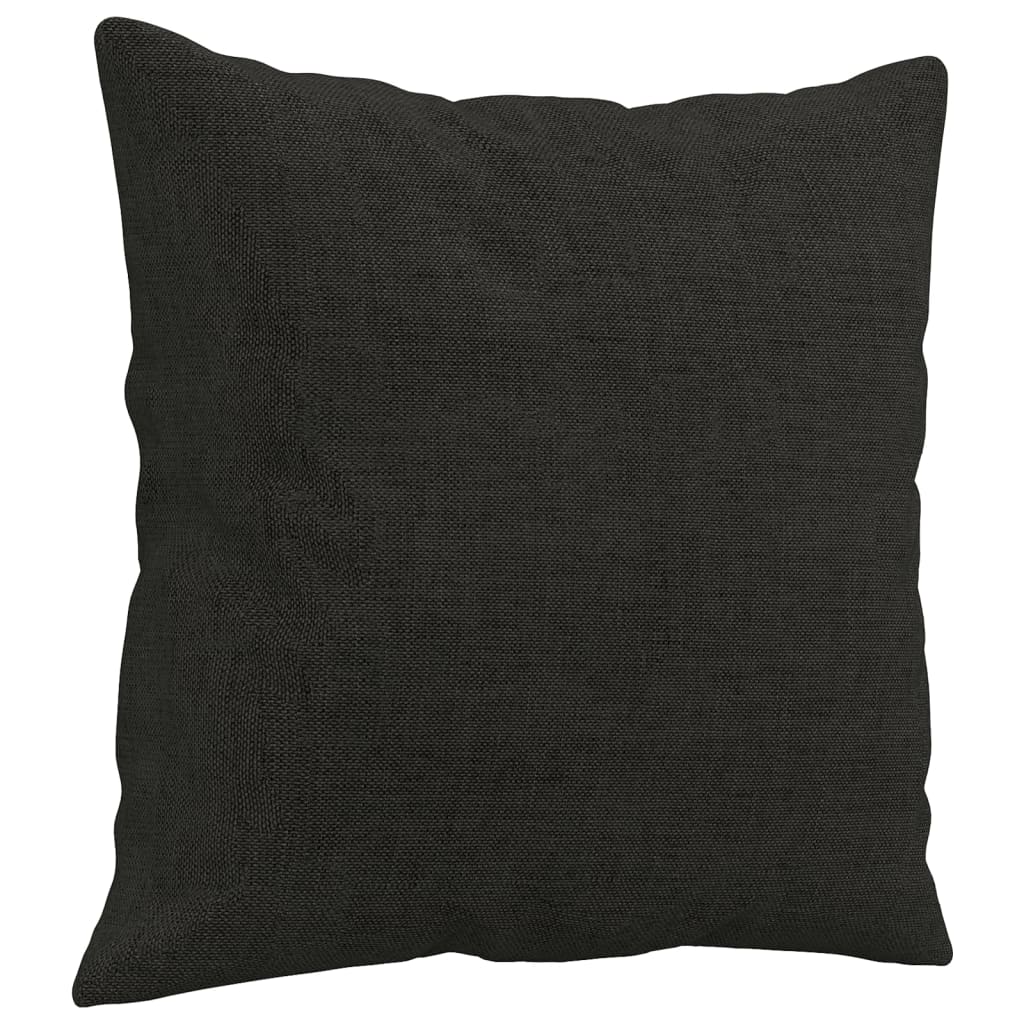 vidaXL Ensemble de canapés 3 pcs avec coussins noir tissu