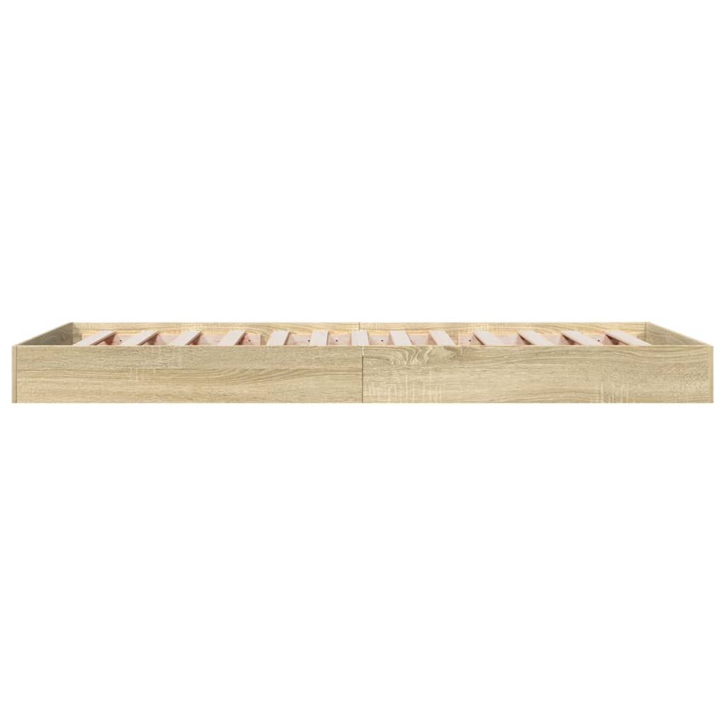 vidaXL Cadre de lit sans matelas chêne sonoma 75x190 cm