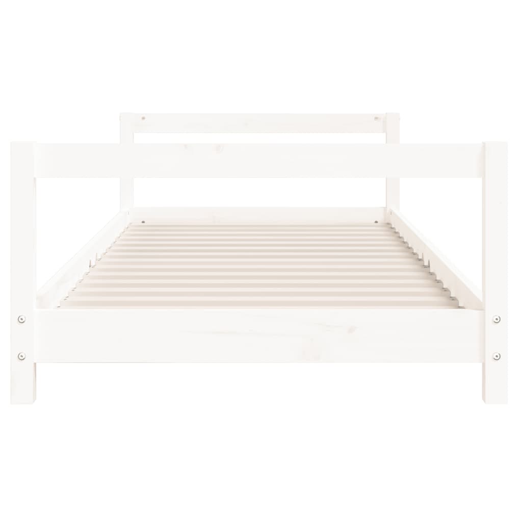 vidaXL Cadre de lit pour enfants blanc 90x200 cm bois de pin massif