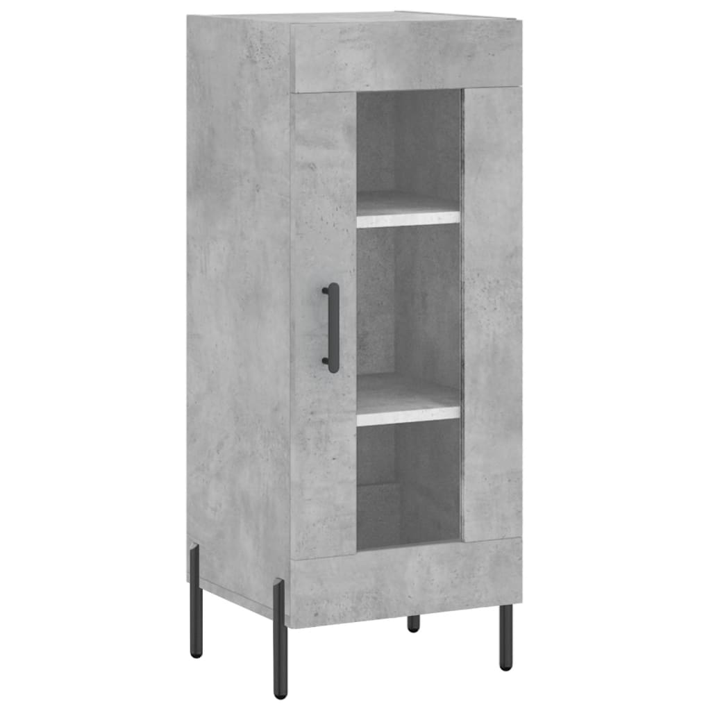 vidaXL Buffet haut Gris béton 34,5x34x180 cm Bois d'ingénierie