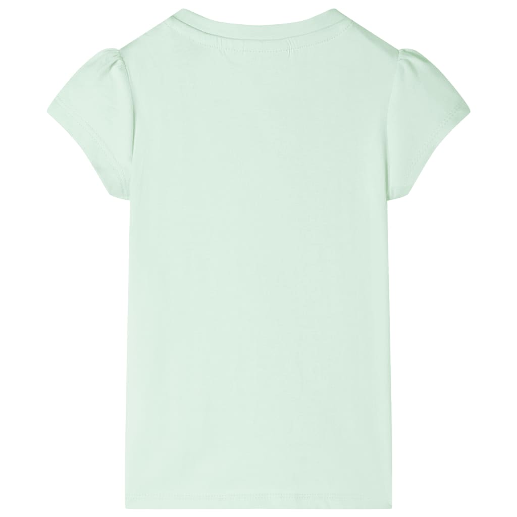T-shirt enfant à manches courtes vert tendre 128