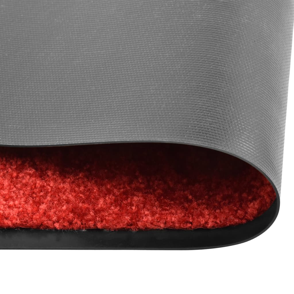 vidaXL Paillasson lavable Rouge 90x150 cm