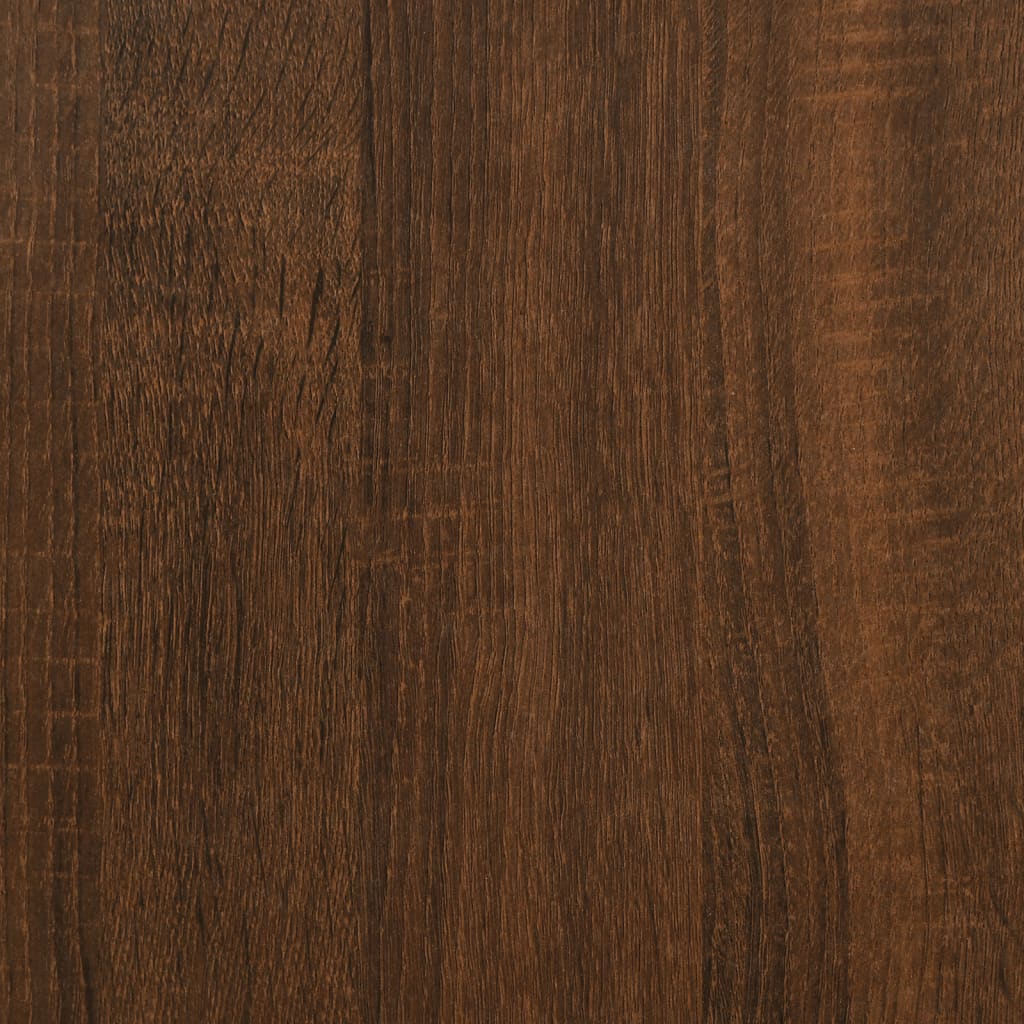vidaXL Table basse avec portes en verre chêne marron 68,5x50x50 cm