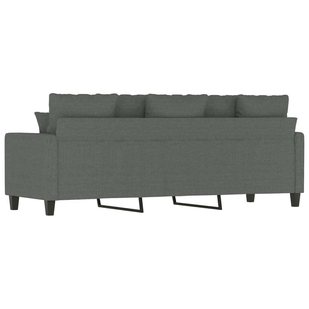 vidaXL Canapé à 3 places Gris foncé 180 cm Tissu