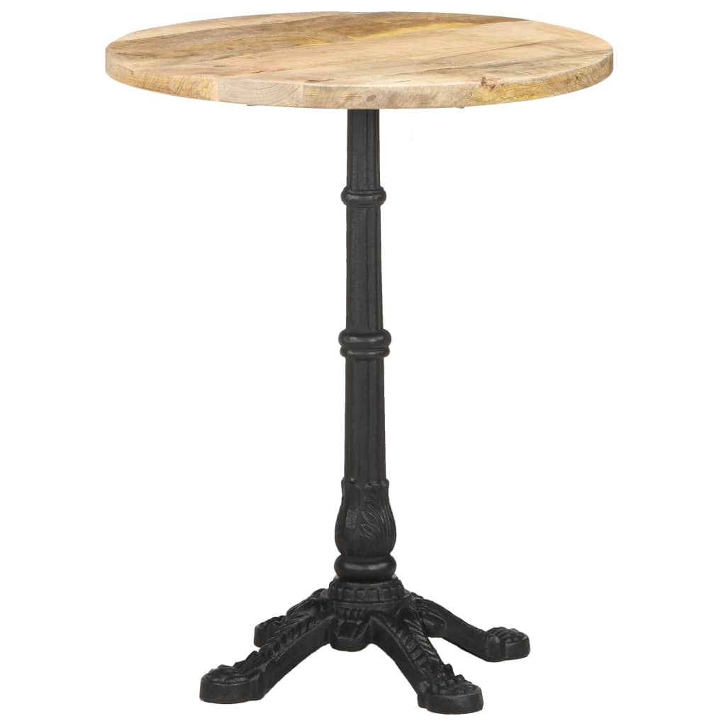 vidaXL Table de bistro Ø60x76 cm Bois de manguier brut