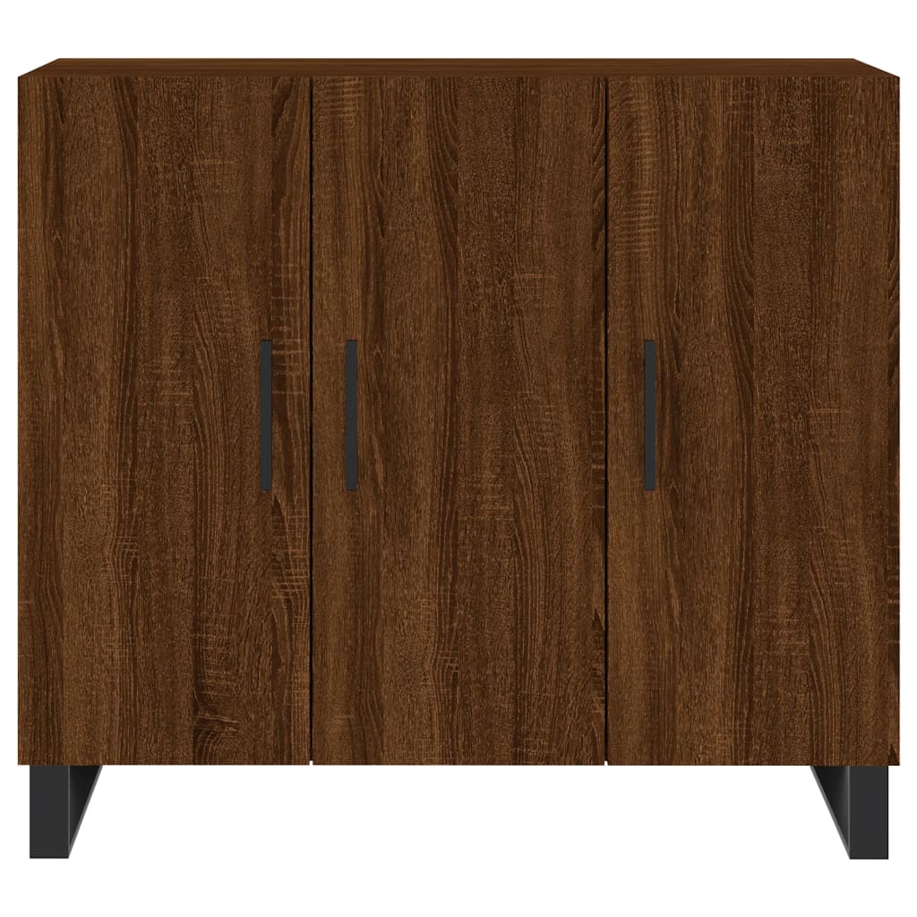 vidaXL Buffet chêne marron 90x34x80 cm bois d'ingénierie