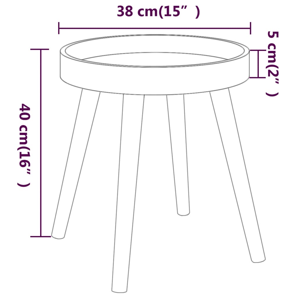 vidaXL Table d'appoint Blanc 38x38x40 cm Bois ingénierie et pin massif