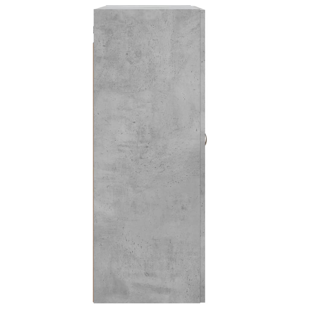 vidaXL Armoires murales 2 pcs gris béton bois d'ingénierie