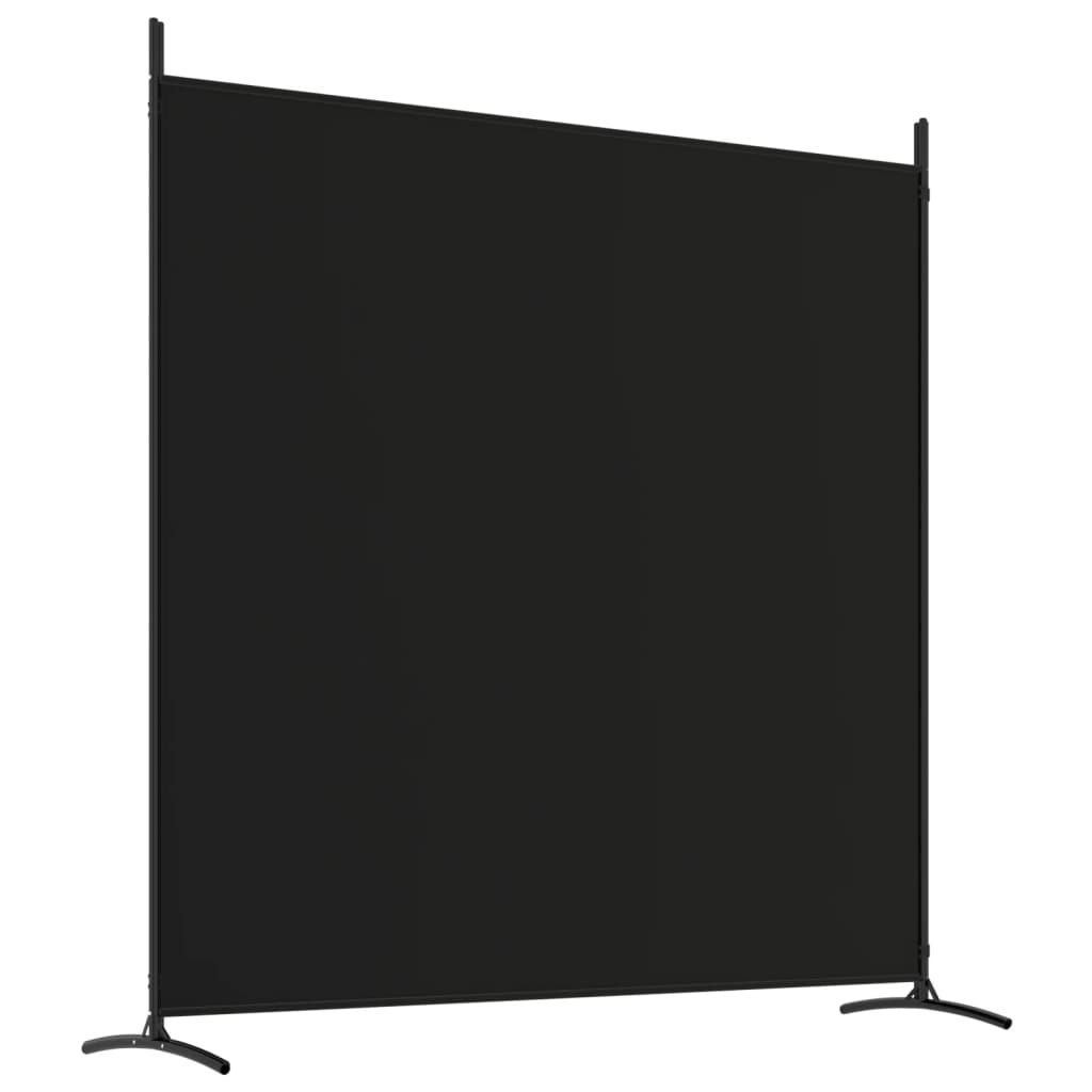 vidaXL Cloison de séparation 3 panneaux Noir 525x180 cm Tissu