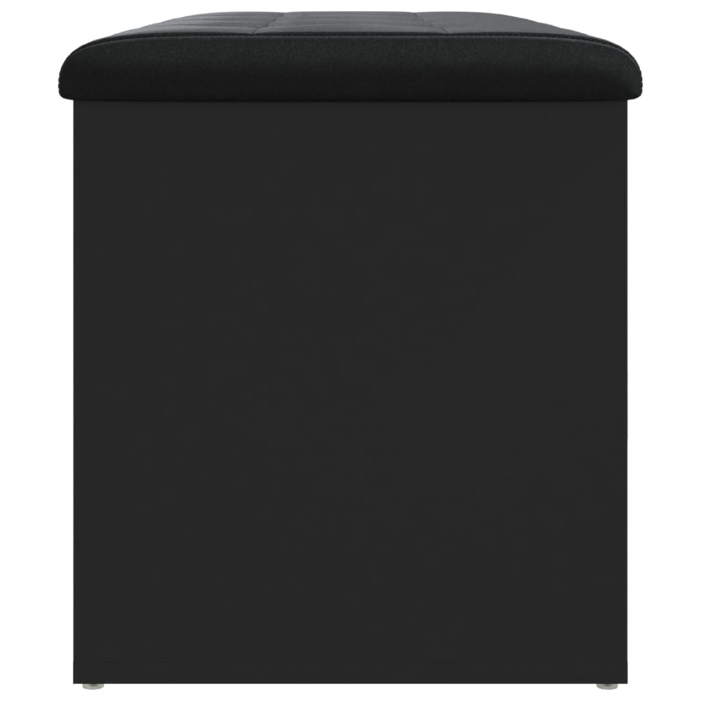 vidaXL Banc de rangement noir 82x42x45 cm bois d'ingénierie