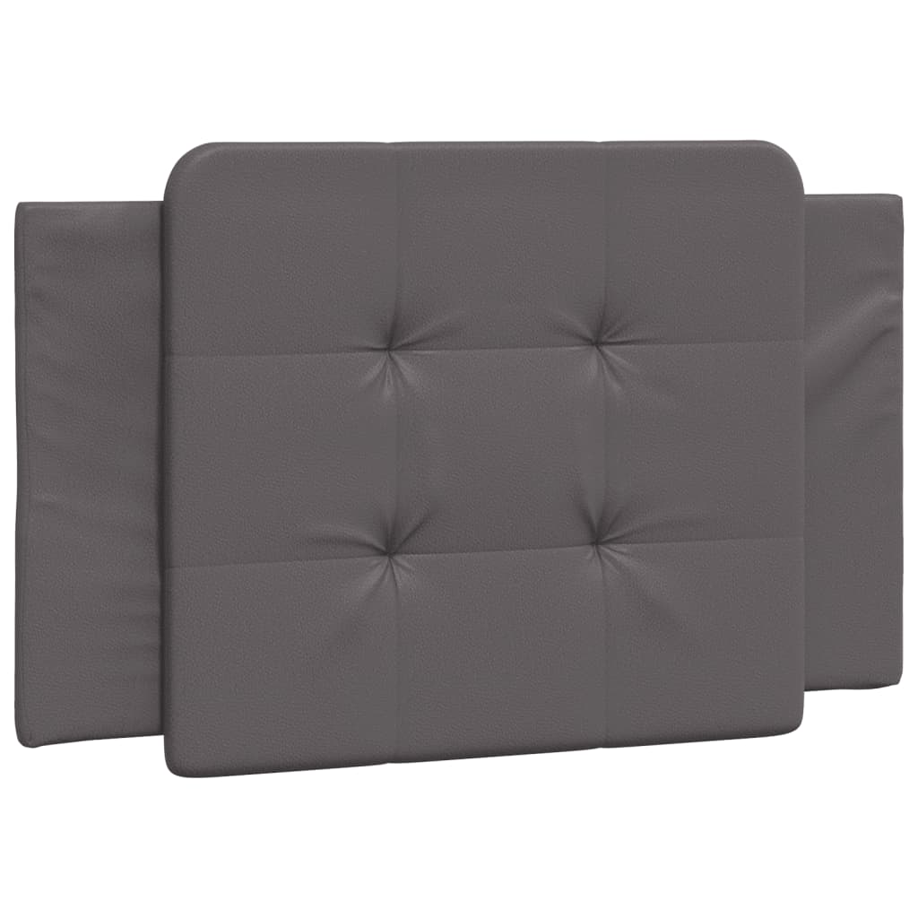 vidaXL Coussin de tête de lit gris 90 cm similicuir