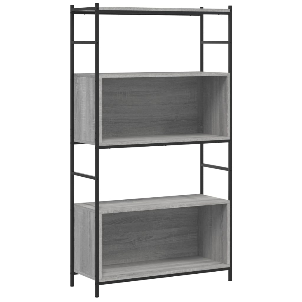 vidaXL Bibliothèque sonoma gris 80x30x145,5cm bois d'ingénierie et fer