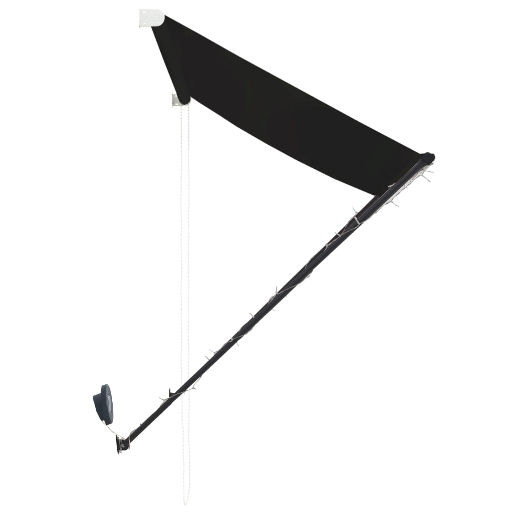 vidaXL Auvent rétractable avec LED 400x150 cm Anthracite