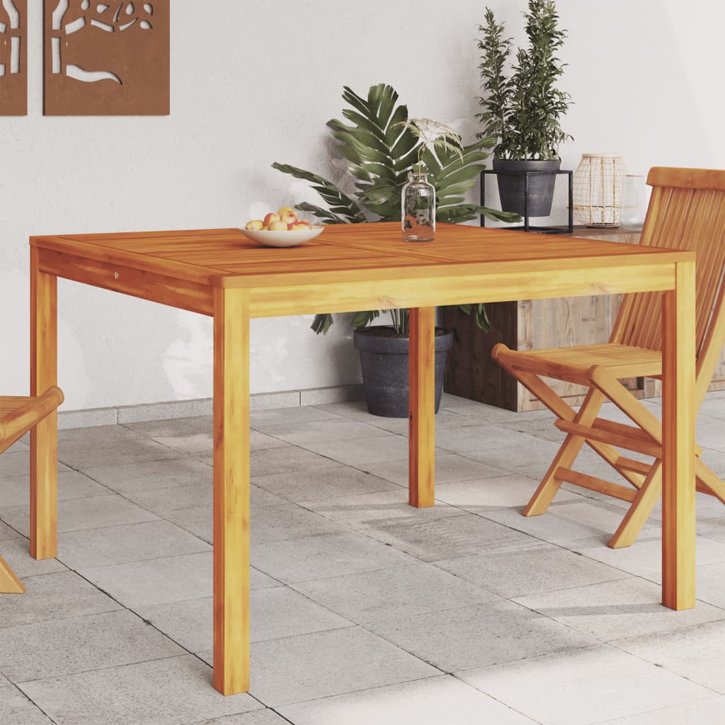 vidaXL Table à manger de jardin 110x110x75 cm bois d'acacia massif