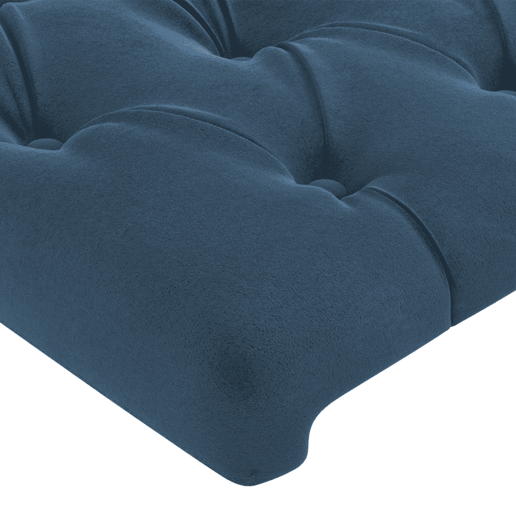 vidaXL Lit à sommier tapissier avec matelas Bleu foncé 100x200 cm