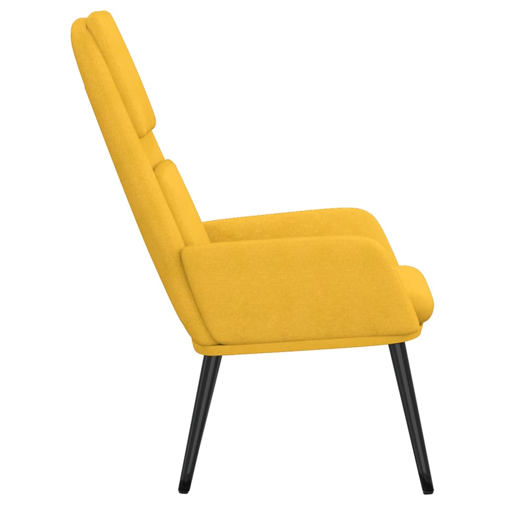 vidaXL Chaise de relaxation Jaune moutarde Tissu