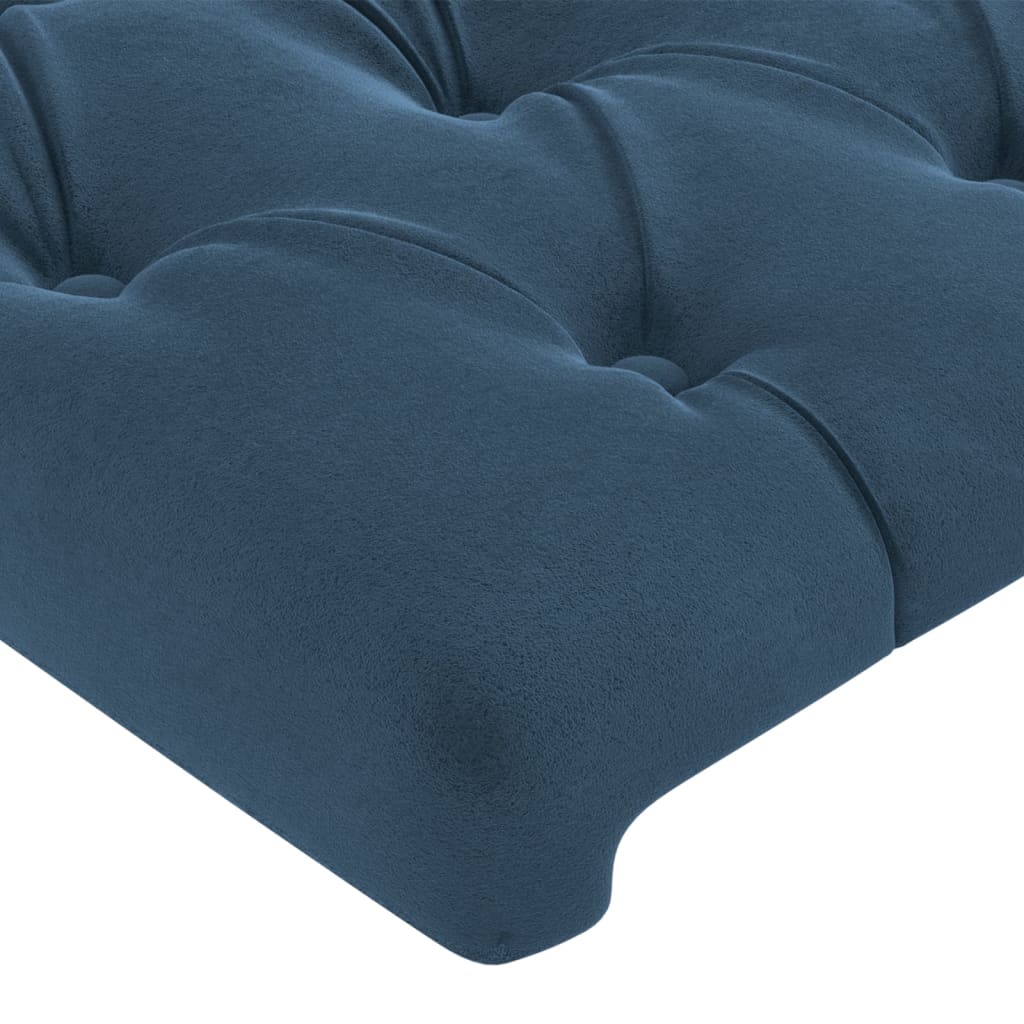 vidaXL Cadre de lit avec tête de lit Bleu foncé 200x200 cm Velours