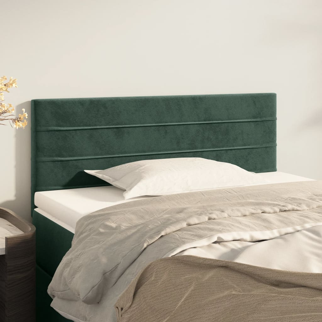 vidaXL Tête de lit Vert foncé 80x5x78/88 cm Velours