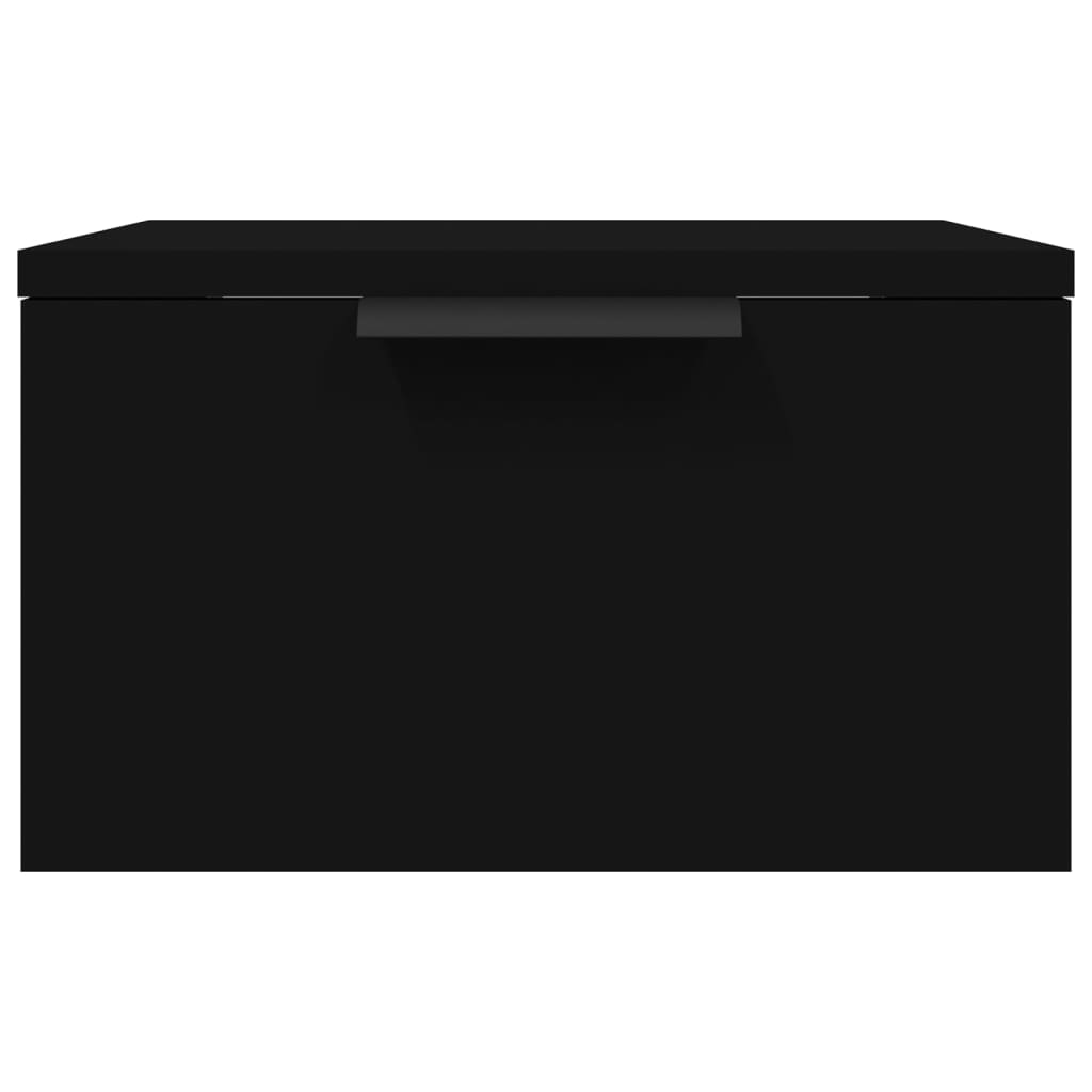 vidaXL Table de chevet murale noir 34x30x20 cm