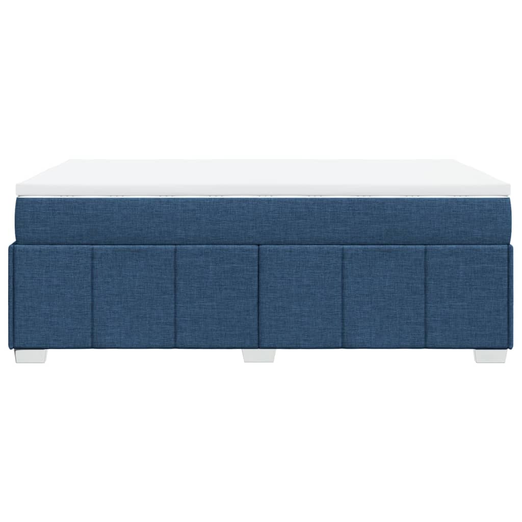 vidaXL Sommier à lattes de lit avec matelas Bleu 120x200 cm Tissu