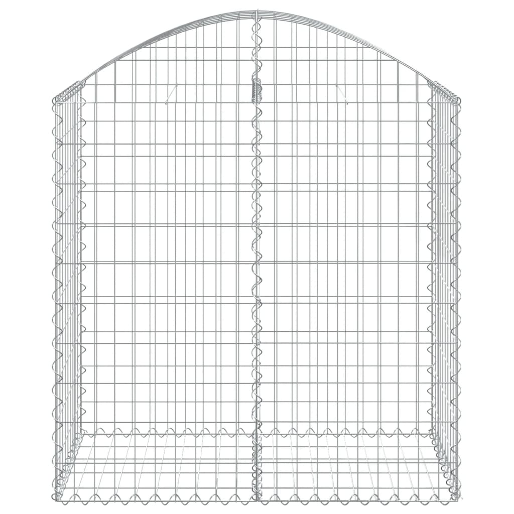 vidaXL Panier de gabions arqué 100x50x100/120 cm Fer galvanisé