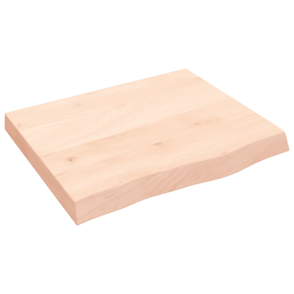 vidaXL Dessus de table 60x50x(2-6) cm bois de chêne massif non traité