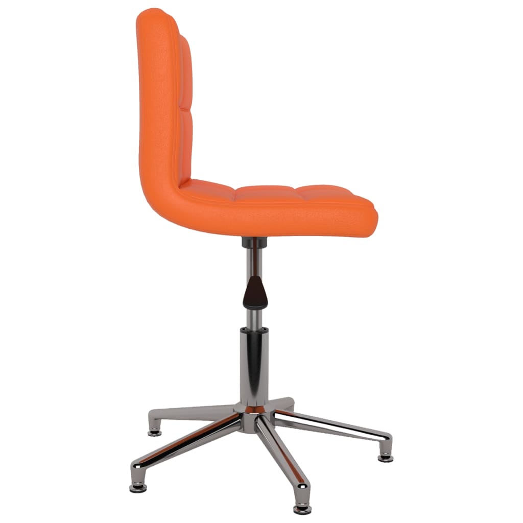 vidaXL Chaise de bureau pivotante Orange Similicuir