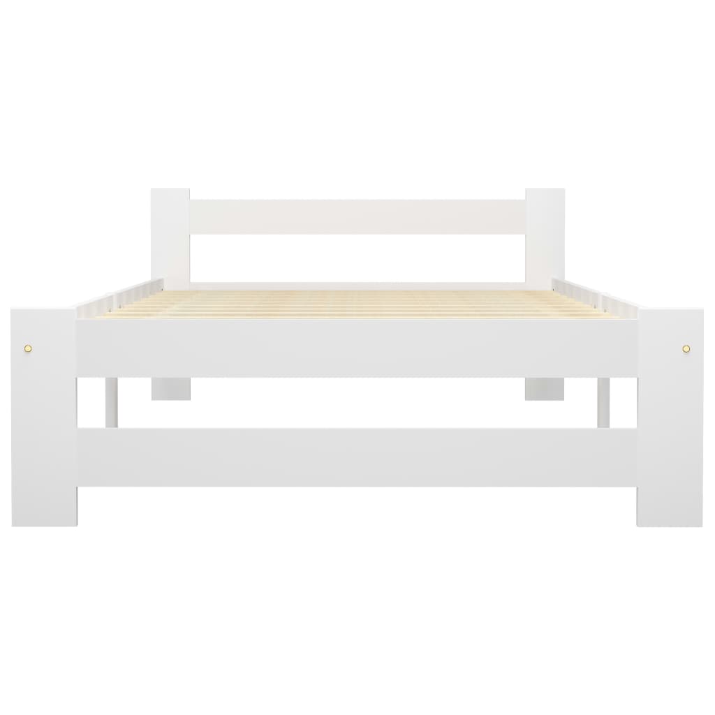 vidaXL Cadre de lit sans matelas blanc bois de pin massif 90x200 cm