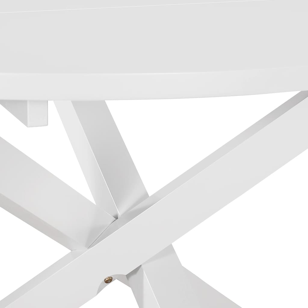 vidaXL Table de salle à manger Blanc 120 x 75 cm MDF