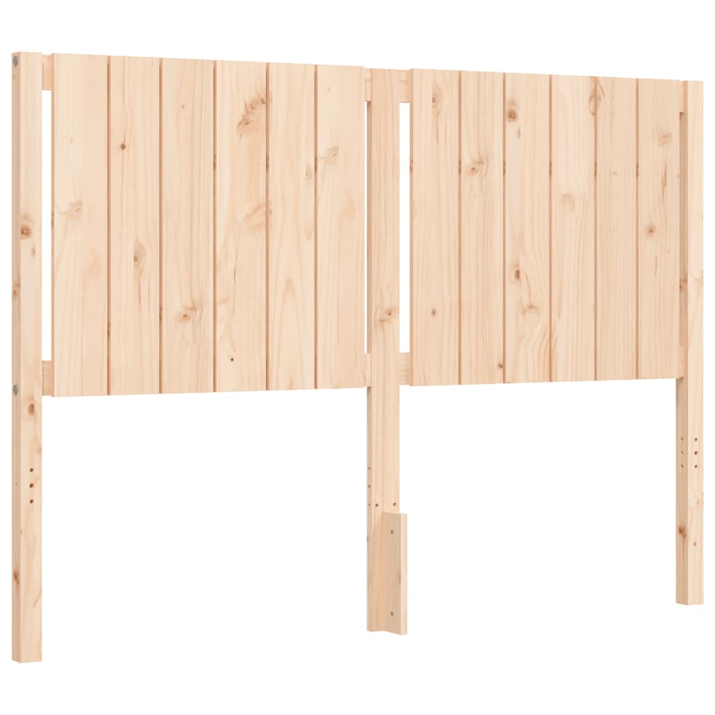 vidaXL Cadre de lit avec tête de lit 140x190 cm bois massif