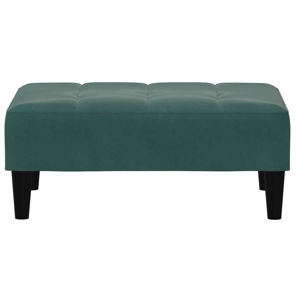 vidaXL Repose-pied vert foncé 77x55x31 cm velours