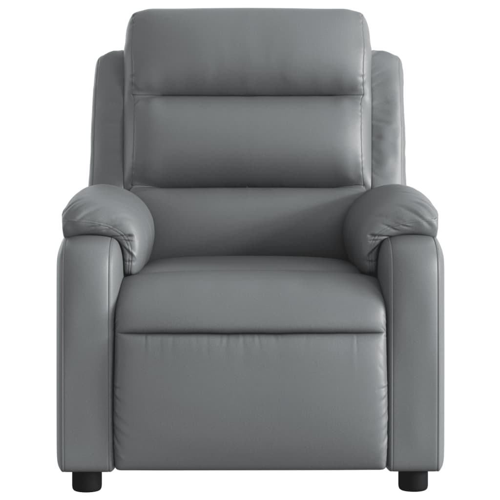 vidaXL Fauteuil inclinable électrique Gris Similicuir