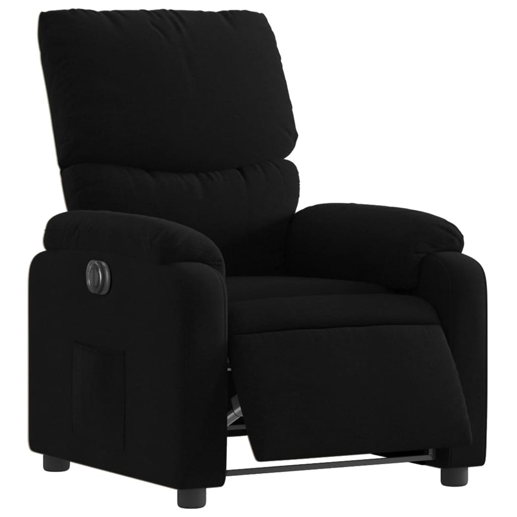 vidaXL Fauteuil inclinable électrique Noir Tissu