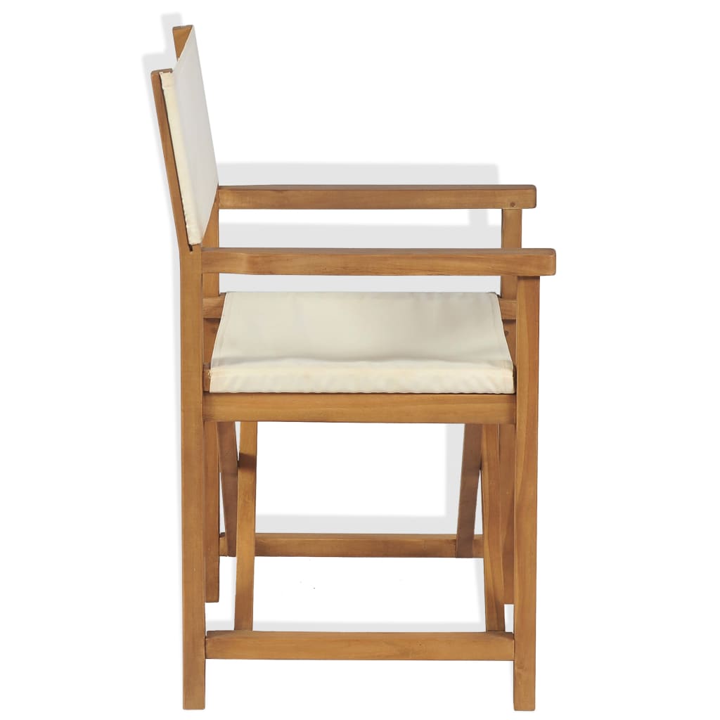 vidaXL Chaise pliable de metteur en scène bois de teck solide