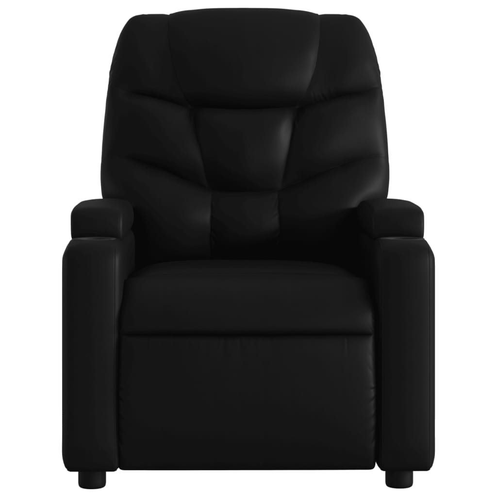 vidaXL Fauteuil de massage inclinable électrique noir similicuir