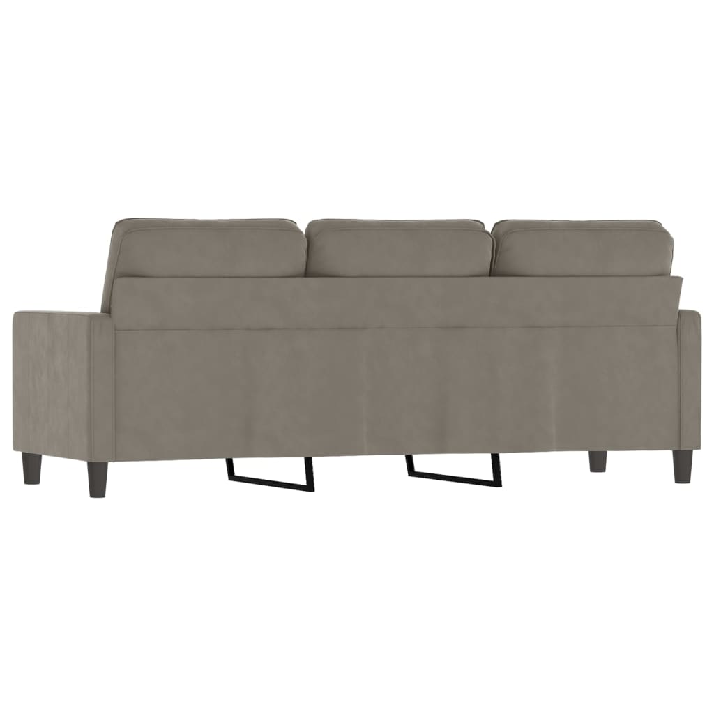 vidaXL Canapé à 3 places Gris clair 180 cm Velours