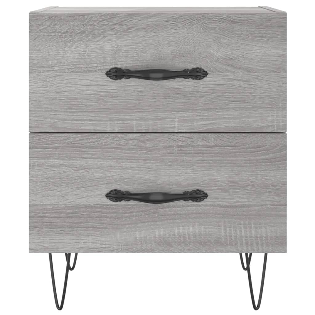 vidaXL Tables de chevet 2 pcs sonoma gris 40x35x47,5 cm