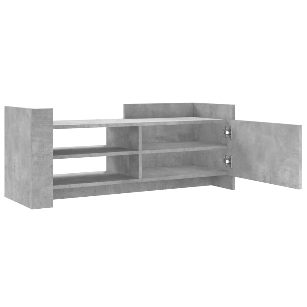 vidaXL Meuble TV Gris béton 100x35x40 cm Bois d'ingénierie