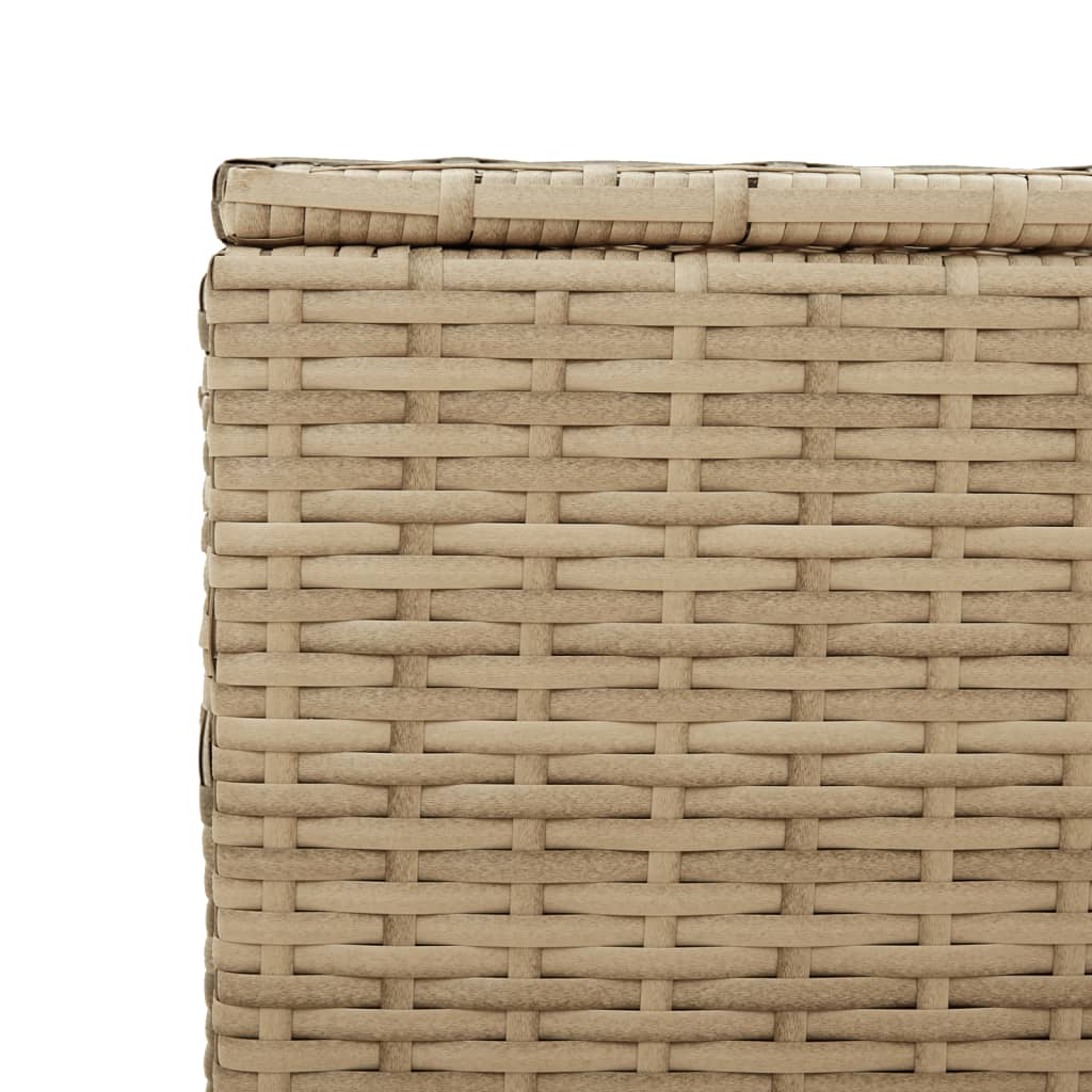 vidaXL Boîte de rangement de jardin mélange beige 469L résine tressée