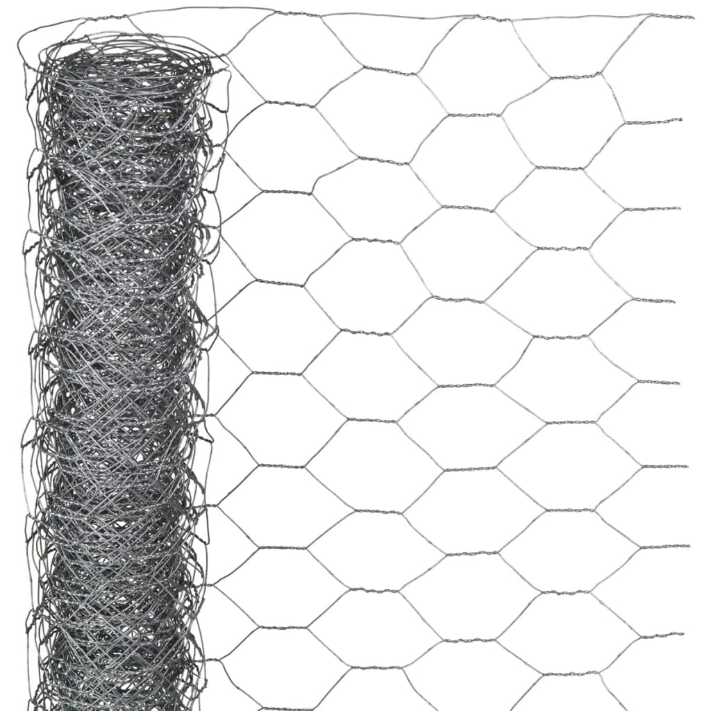 Nature Grillage métallique hexagonal 1 x 10 m 40 mm Acier galvanisé