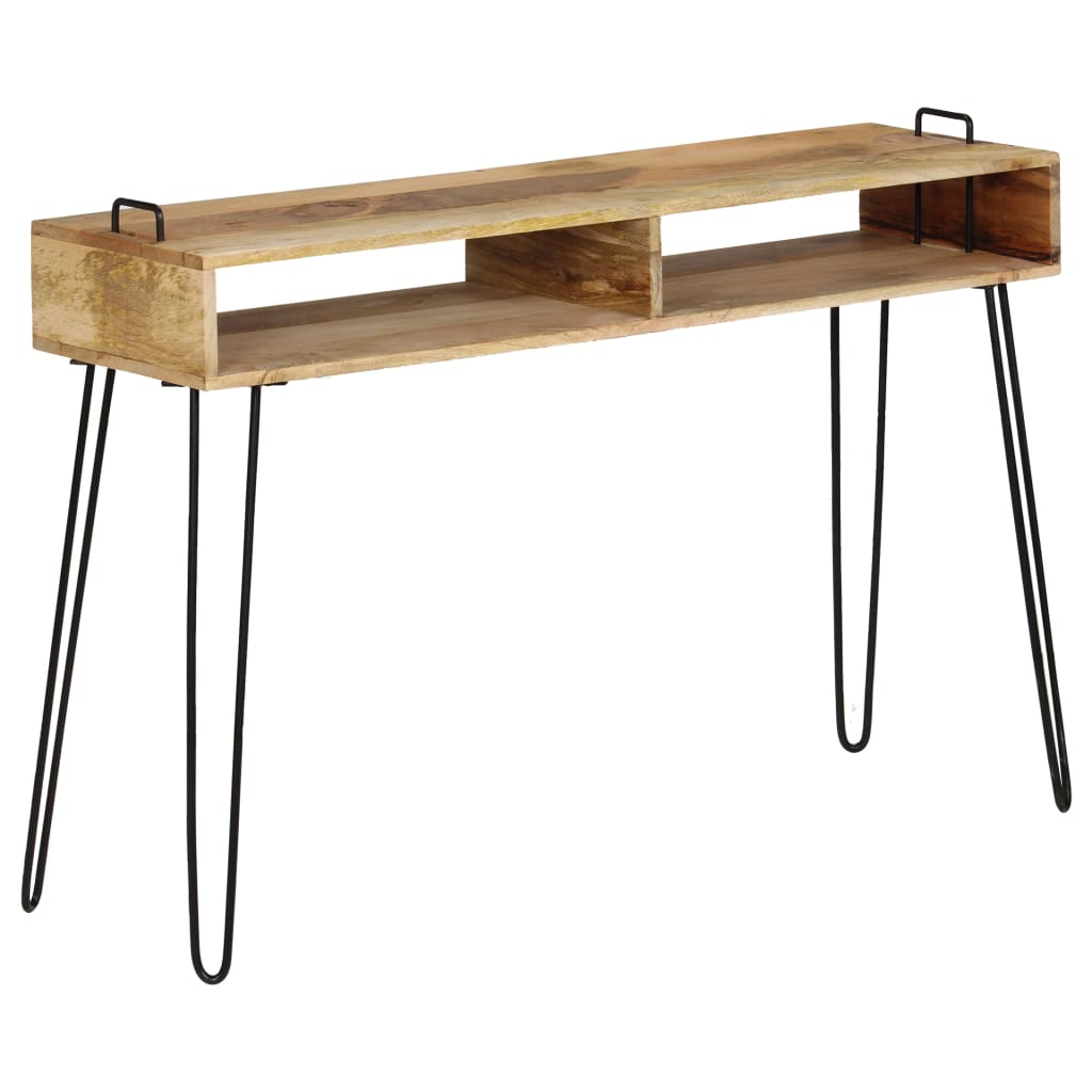 vidaXL Table console Bois de manguier massif 115 x 35 x 76 cm