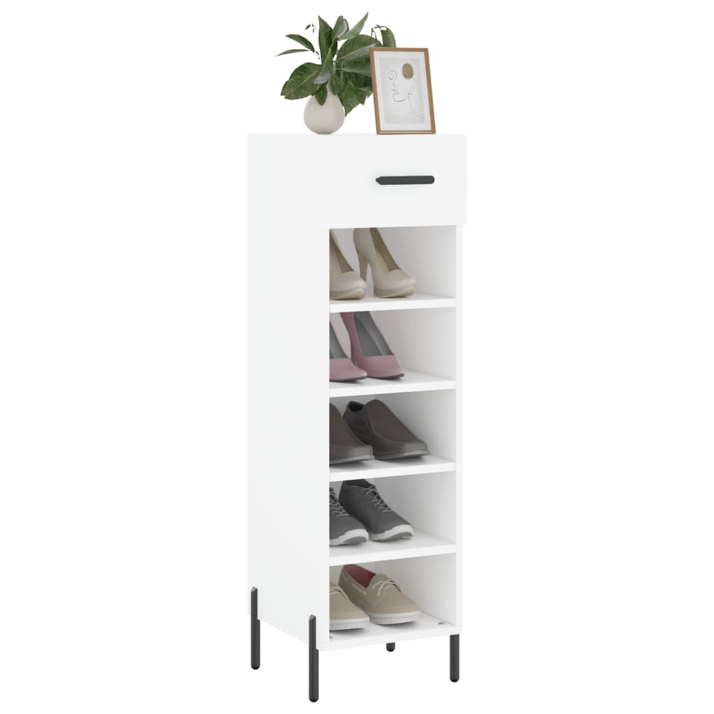 vidaXL Armoire à chaussures blanc 30x35x105 cm bois d'ingénierie