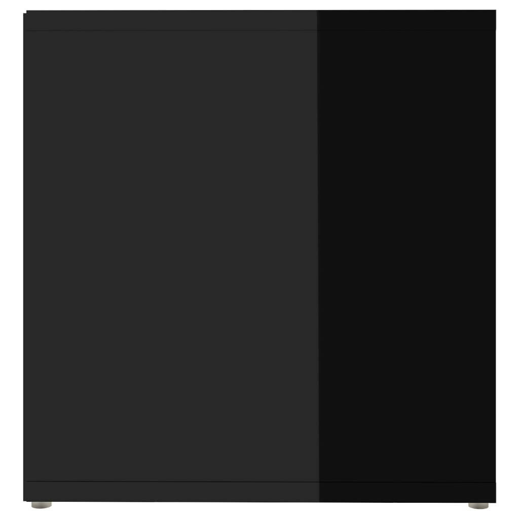 vidaXL Meuble TV Noir brillant 72x35x36,5 cm Aggloméré