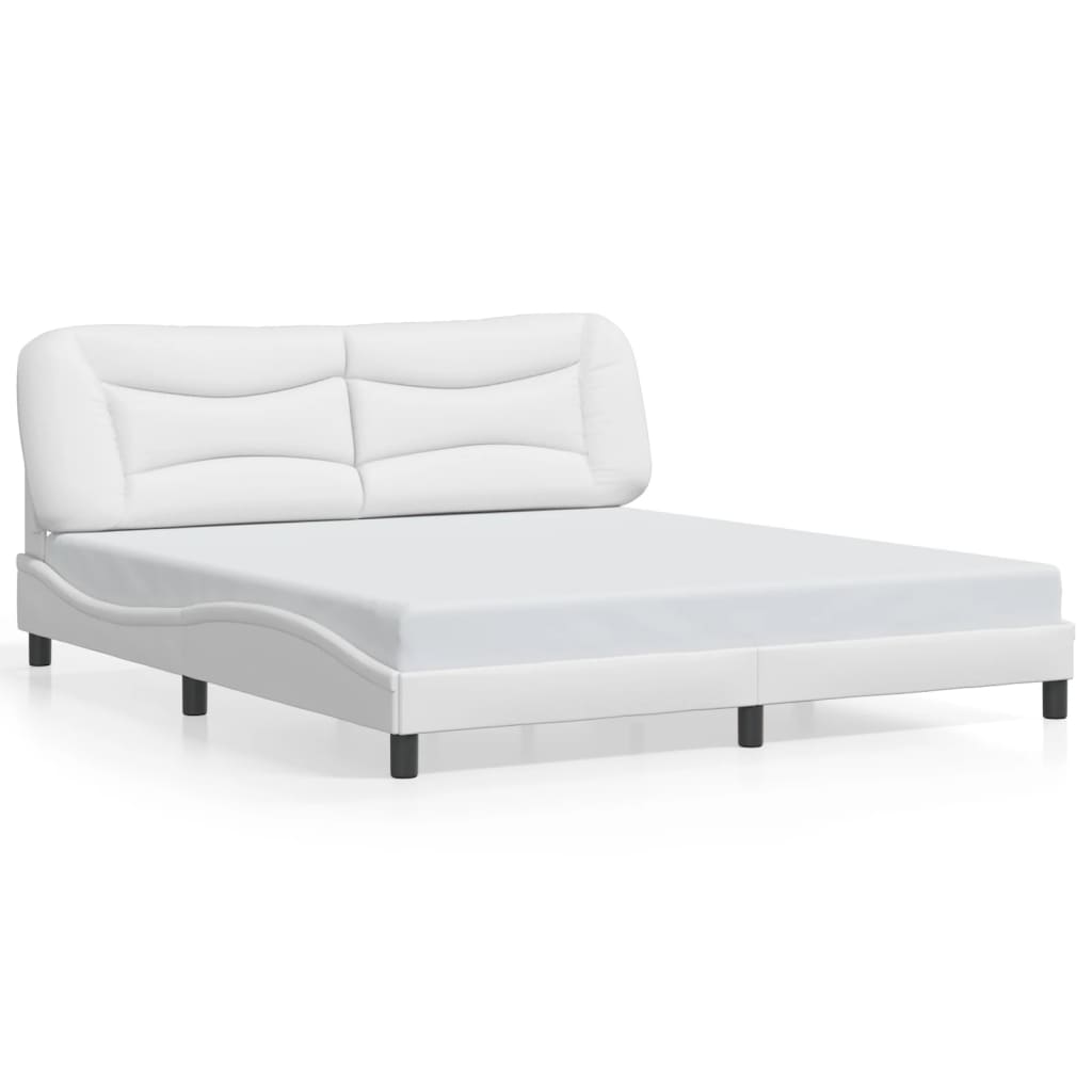 vidaXL Cadre de lit sans matelas blanc 180x200 cm similicuir