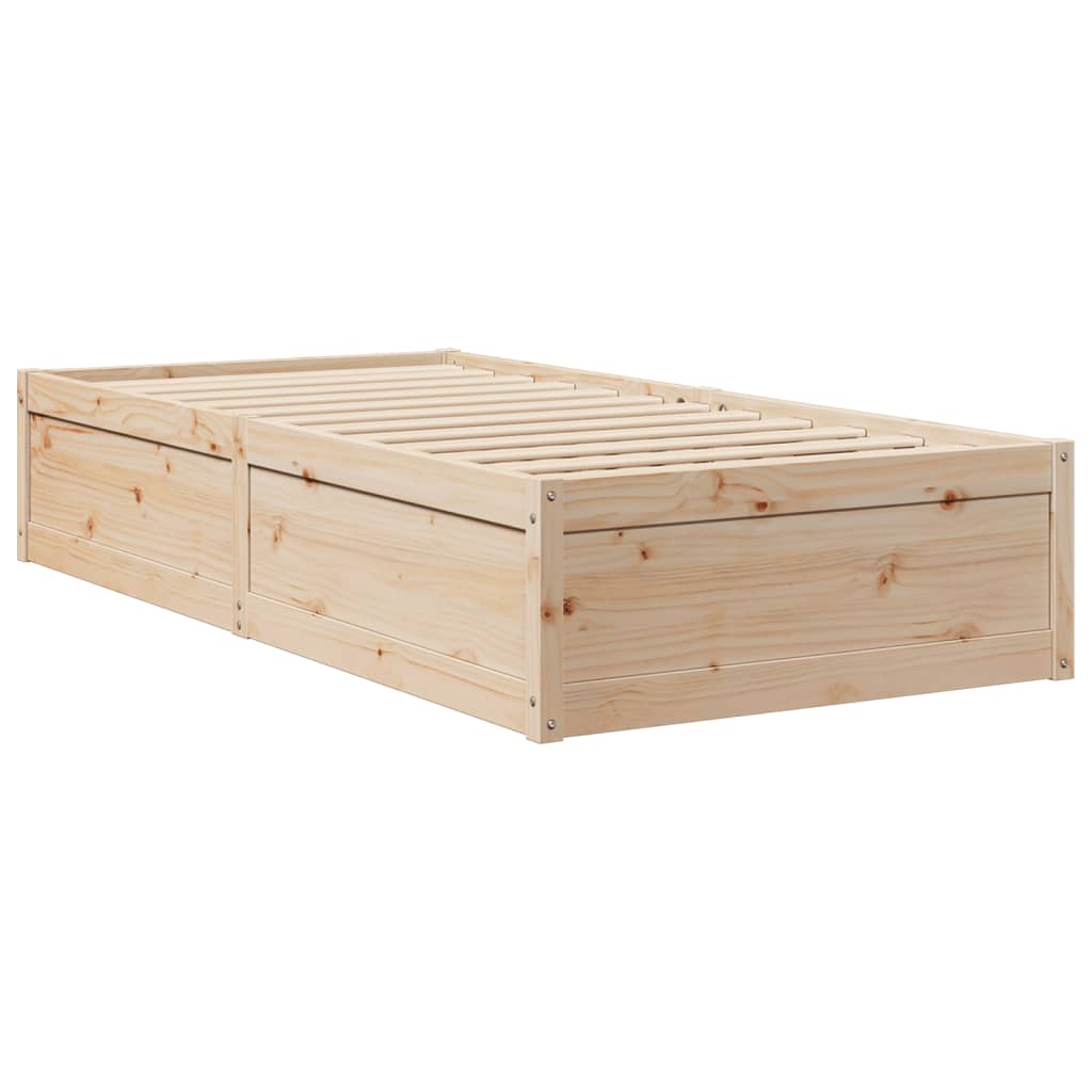 vidaXL Lit avec matelas 100x200 cm bois massif de pin