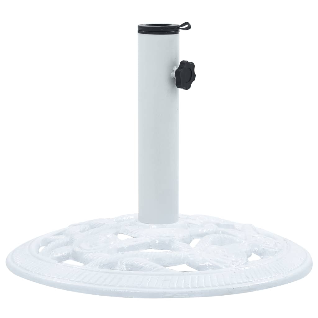 vidaXL Socle de parasol Blanc 9 kg 40 cm Fonte