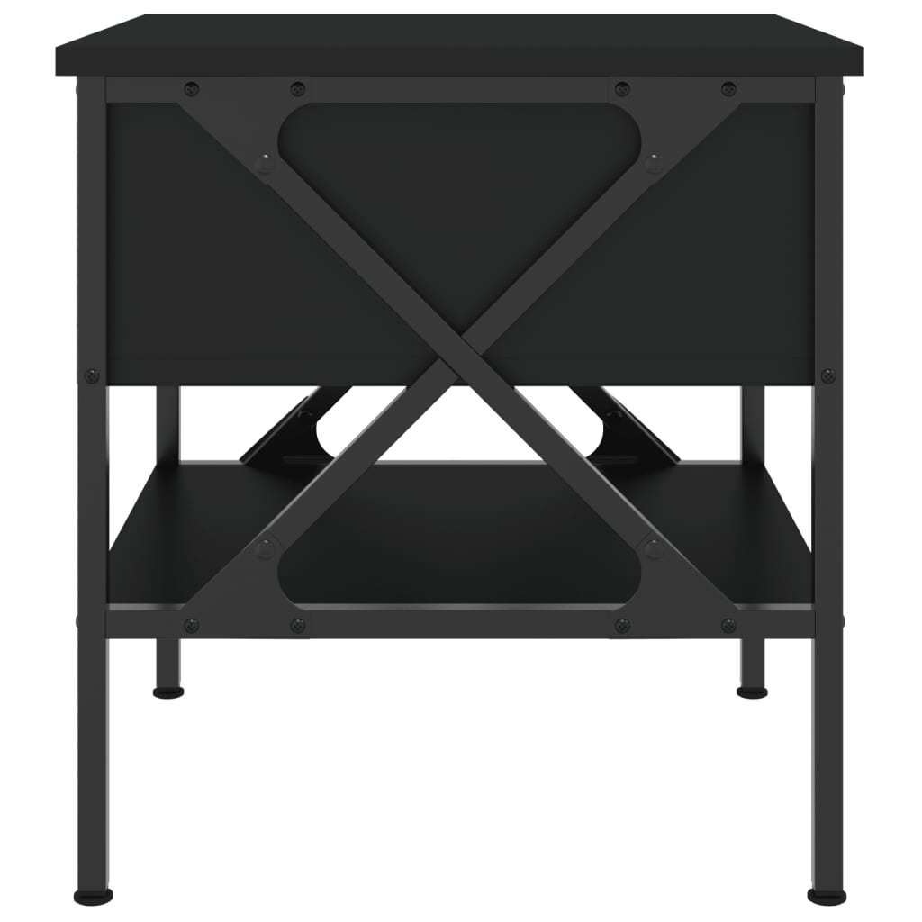 vidaXL Tables de chevet 2 pcs noir 40x42x45 cm bois d’ingénierie