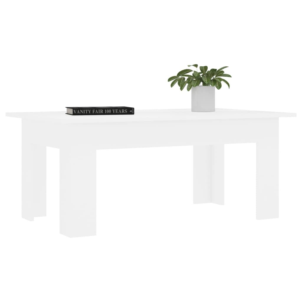 vidaXL Table basse Blanc 100x60x42 cm Bois d'ingénierie